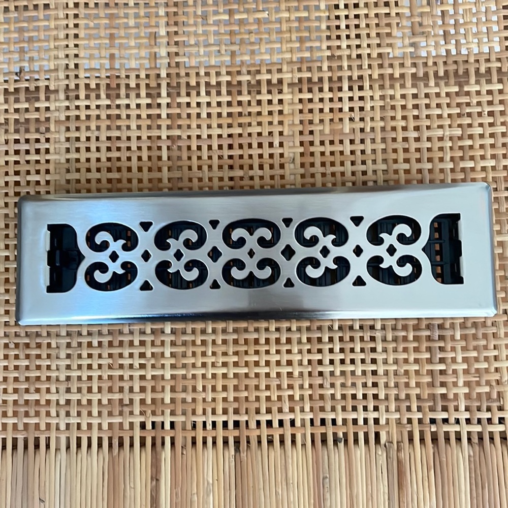 Floor Register with vintage look. Rust Proof. Size 2” x 13”. New.